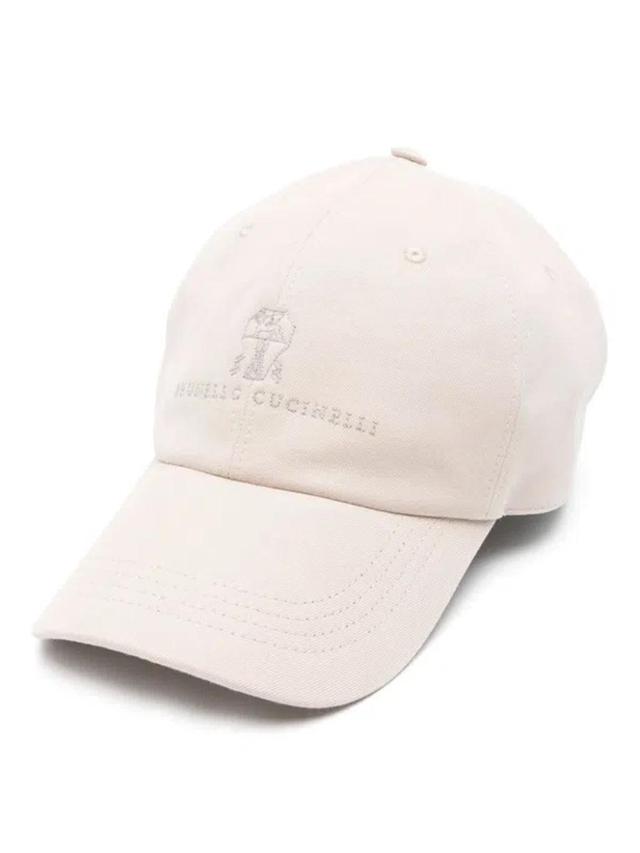 Logo-embroidered Cap In Neutrals Product Image