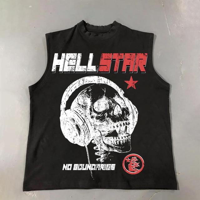 Men's Hellstar Mummy Human Print Cotton Tank Top Product Image