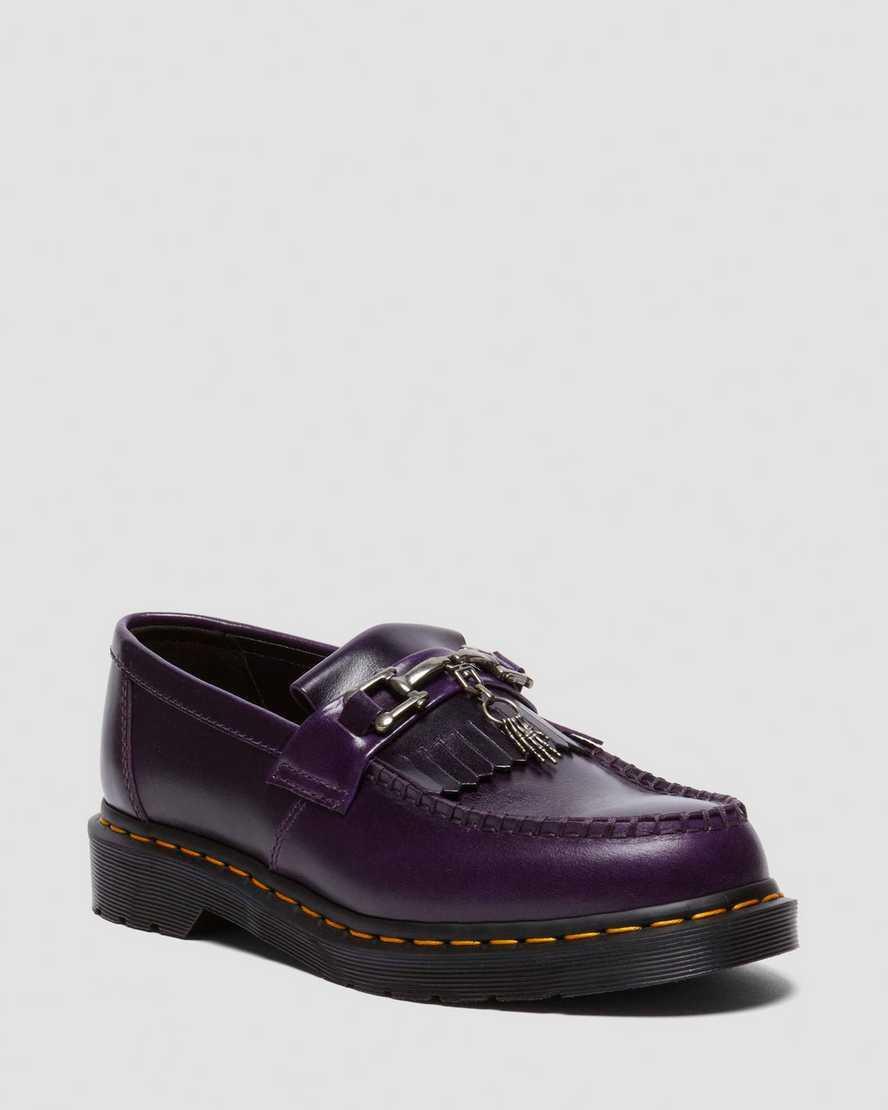 DR MARTENS Adrian Snaffle Bone Charm Tassel Loafers Product Image