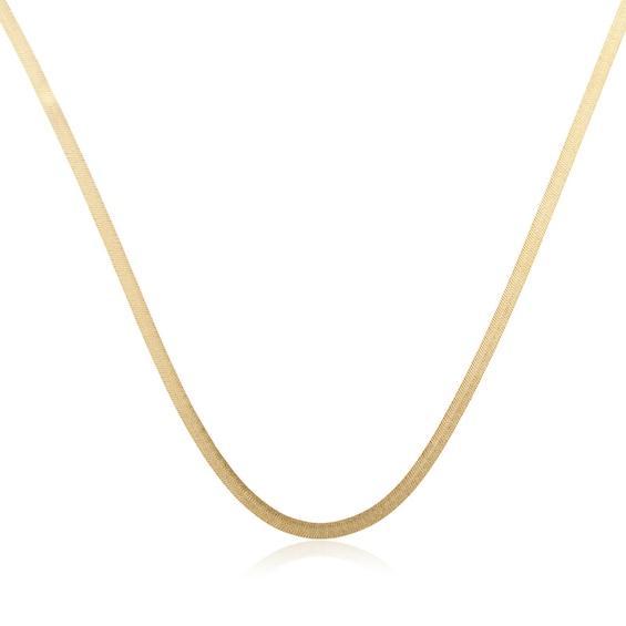 2.6mm Herringbone Chain Necklace in 14K Gold - 20" Product Image