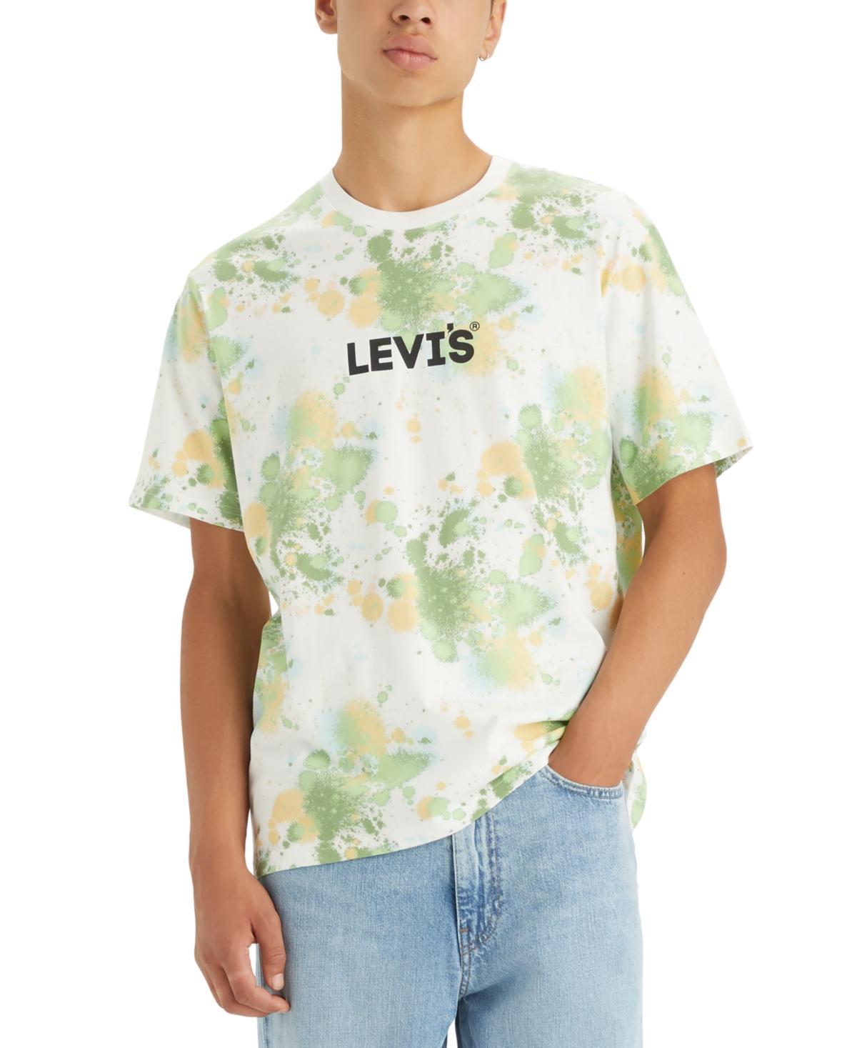 Levis Mens Relaxed-Fit Paint Splatter Logo T-Shirt Product Image