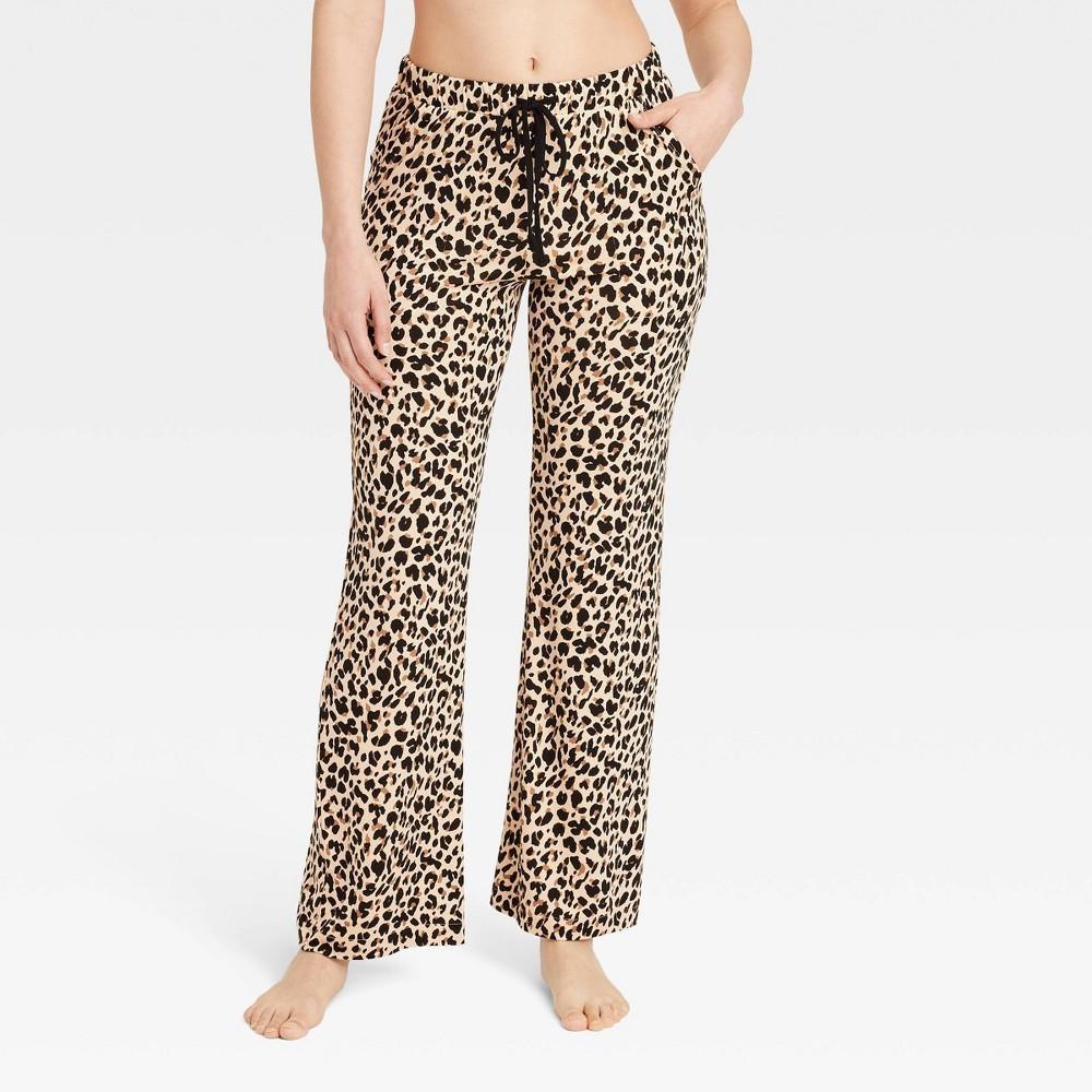 Womens Cloud Knit Pajama Pants - Auden Brown/Animal XXL Product Image