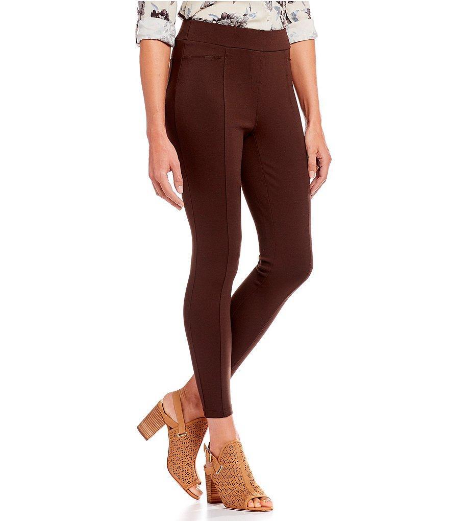 Intro Petite Size Bella Solid Double Knit Slim Her Leggings Product Image