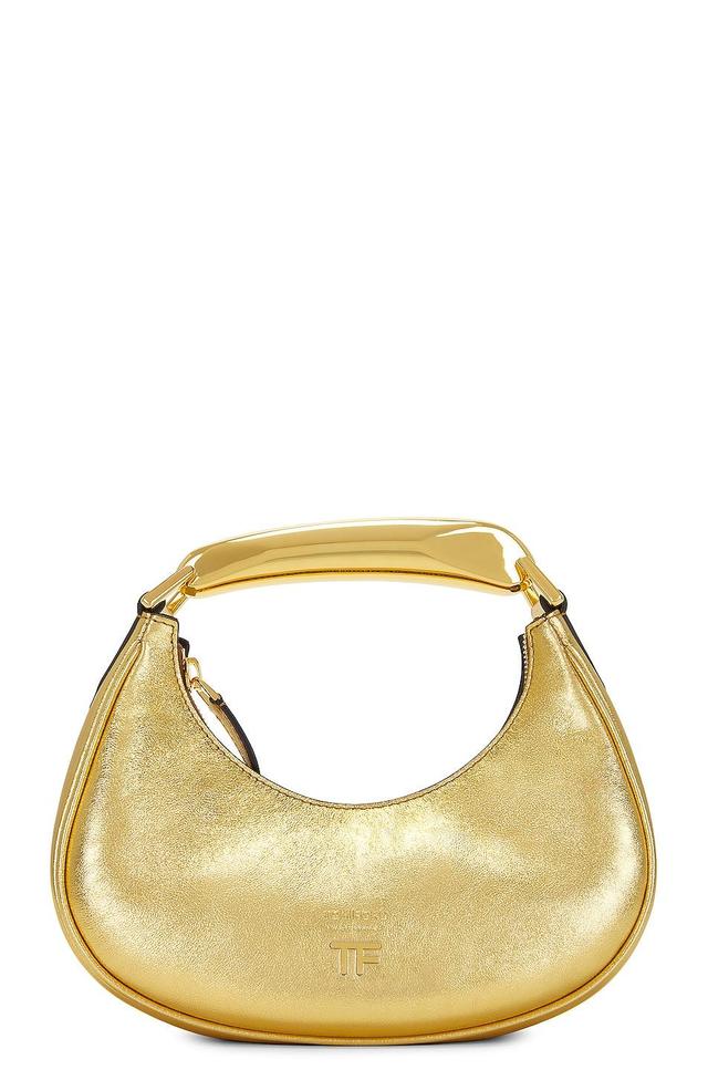 TOM FORD Laminated Bianca Mini Hobo Bag Metallic Gold.. Product Image