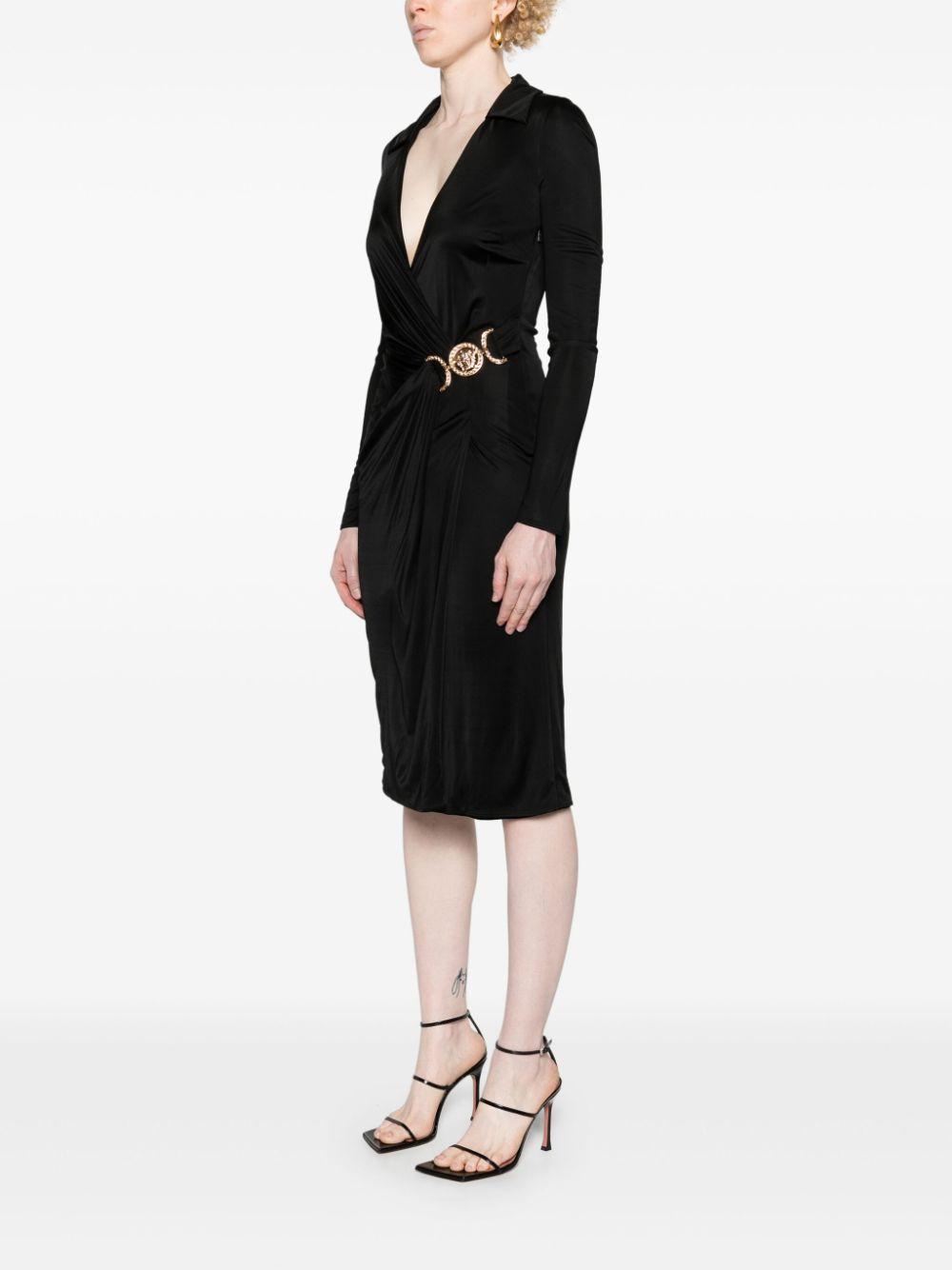 Medusa-plaque jersey midi dress Product Image