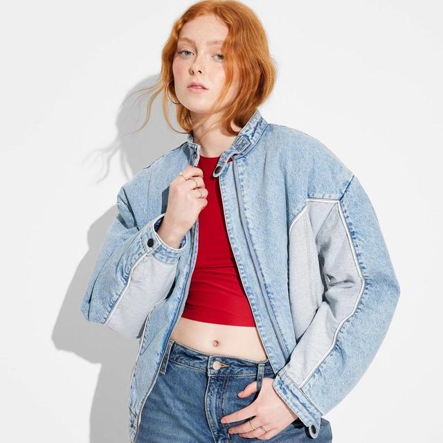 Womens Bomber Jacket - Wild Fable Blue Product Image