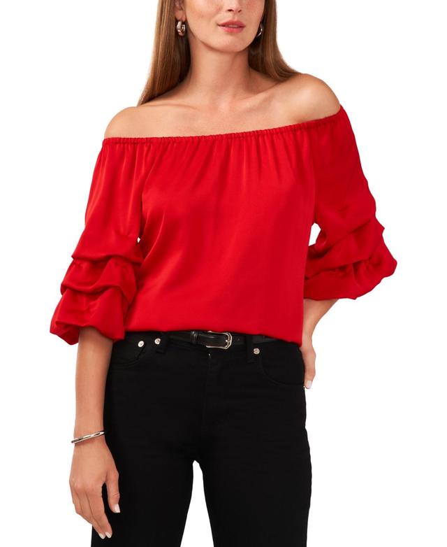 Vince Camuto Womens Off-The-Shoulder Bubble-Sleeve Top Product Image