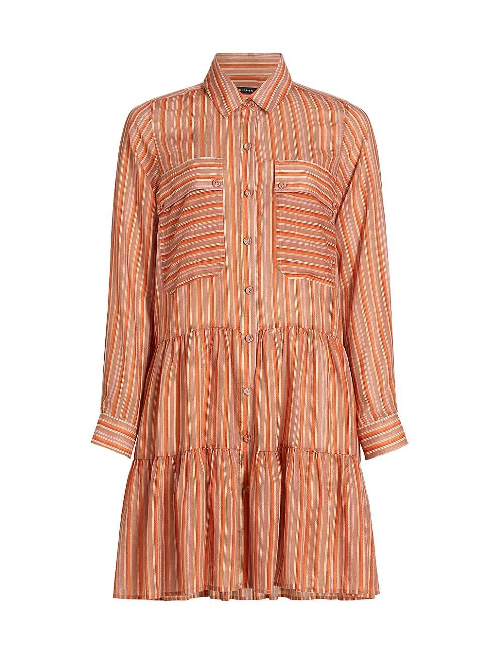 Womens Talise Stripe Cotton-Blend Shirtdress Product Image