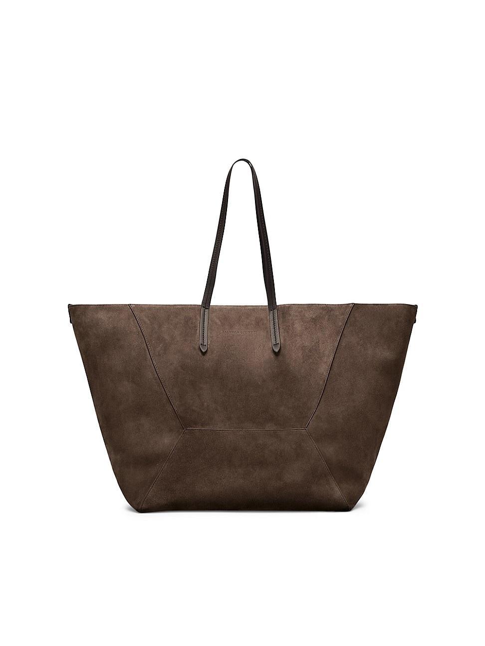 Womens Duo Large Bag in Suede with Monili Product Image