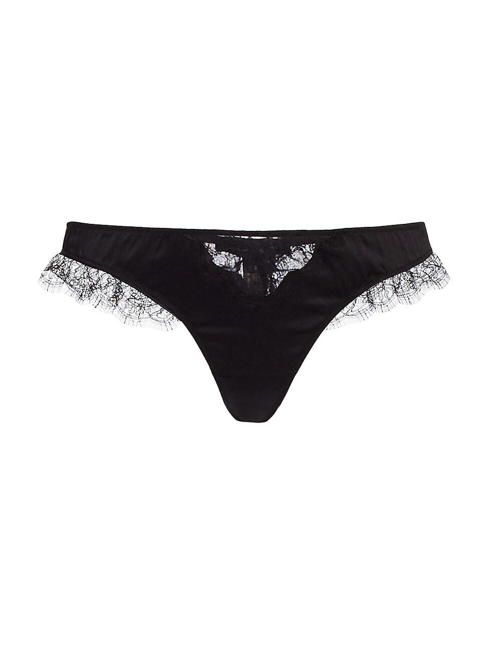 Womens Lace Inset Thong Product Image