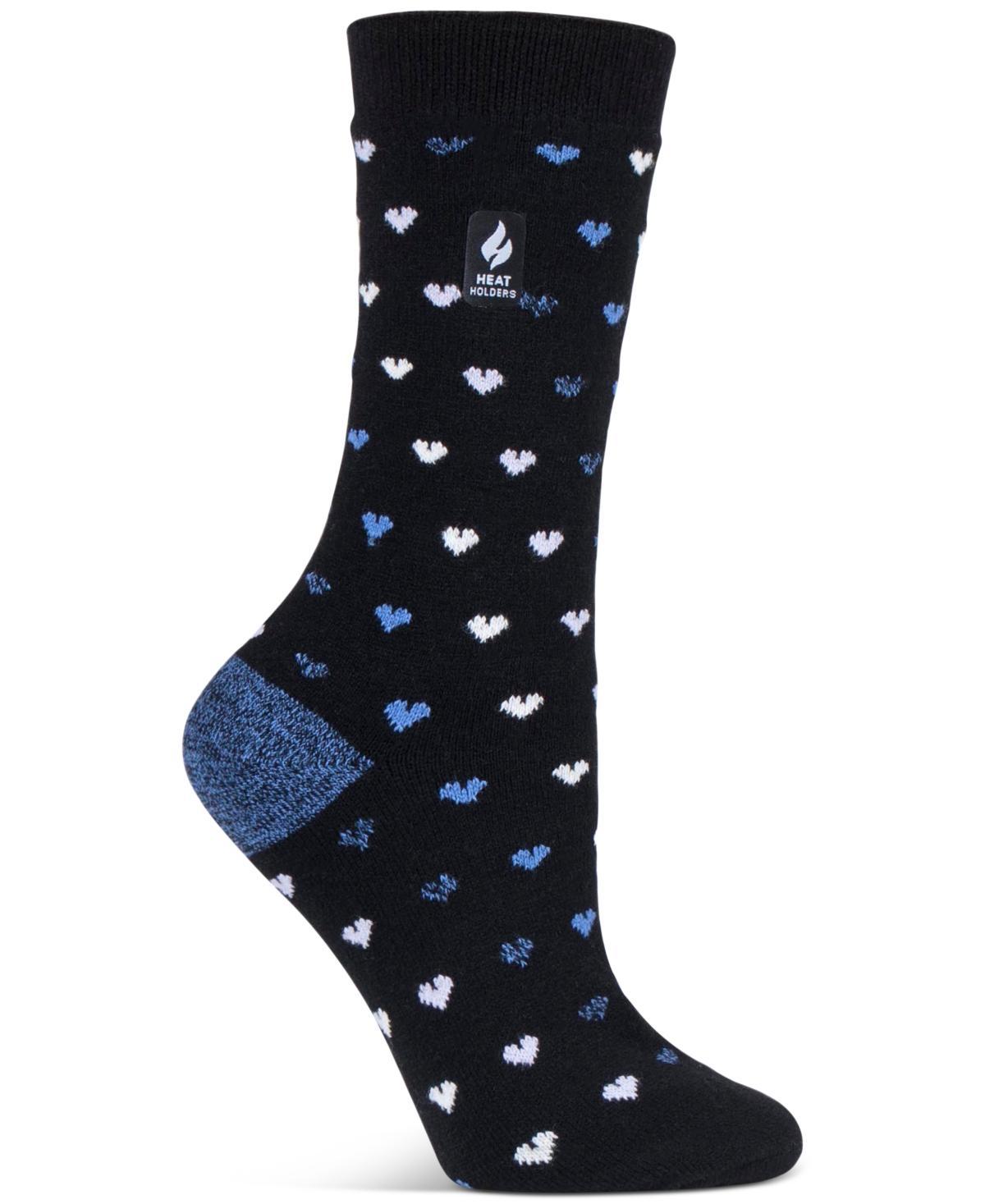 Womens Heat Holders Ultra Lite 3X Warmer Hearts Crew Socks Product Image