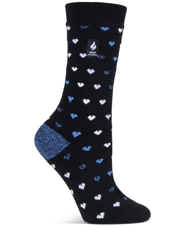 Womens Heat Holders Ultra Lite 3X Warmer Hearts Crew Socks Product Image