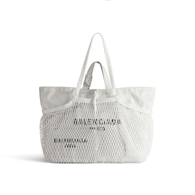 24/7 Large Tote Bag Dirty Effect in White Product Image