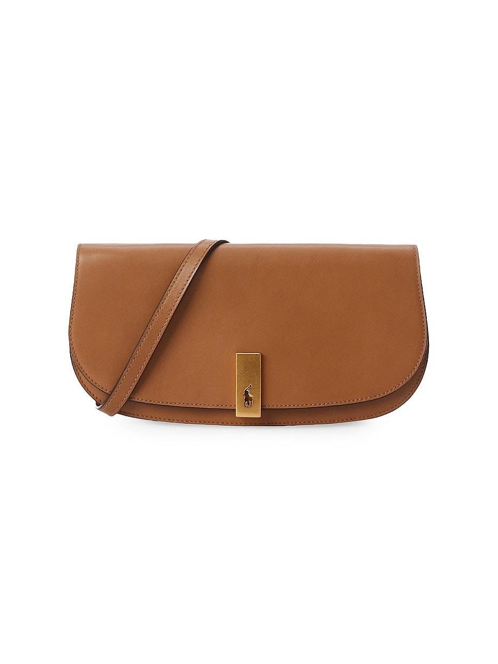 Womens Polo ID Convertible Leather Clutch Product Image