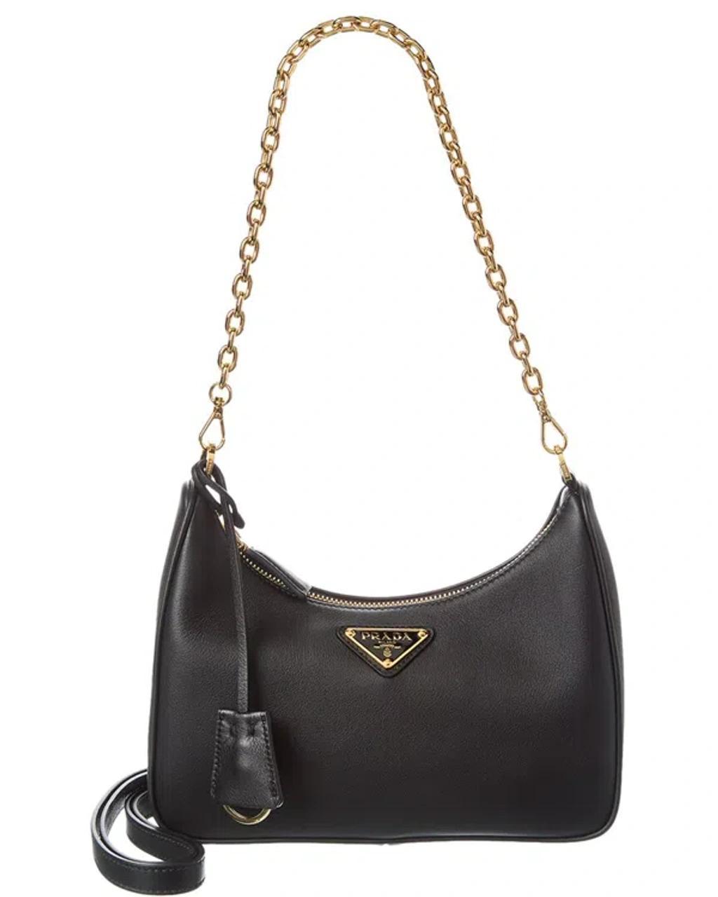 Leather Shoulder Bag In Black product image