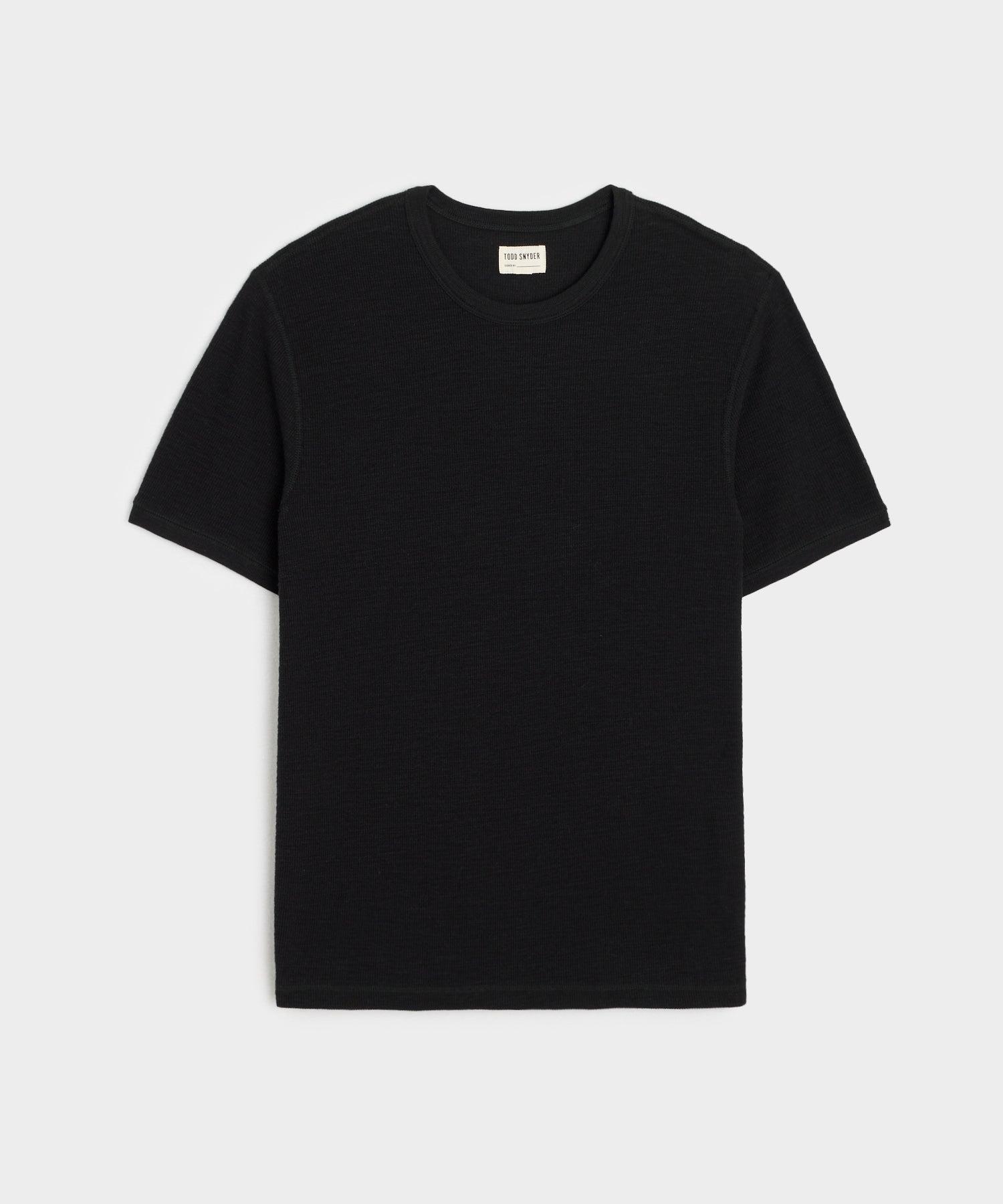 Lightweight Mini Waffle Tee in Blacktop Product Image