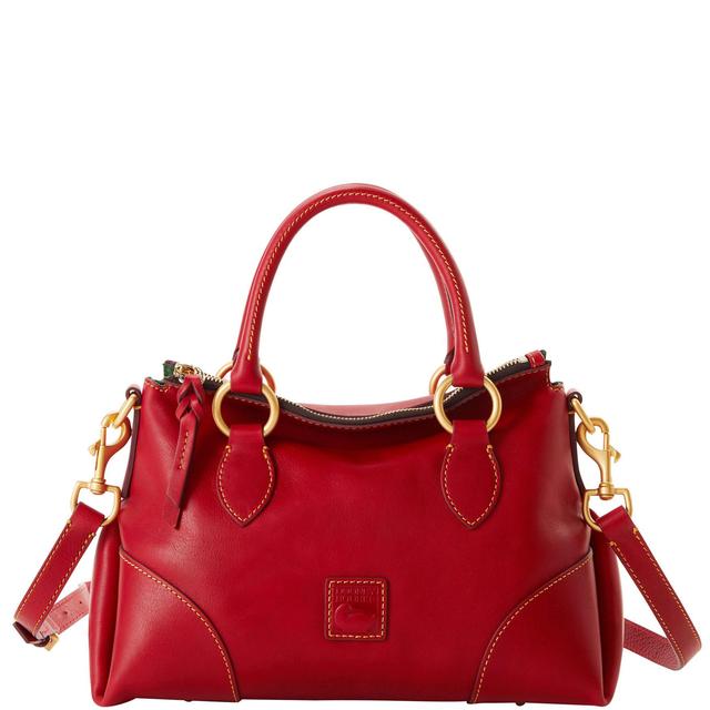 Dooney & Bourke Womens Florentine Leather Satchel 30 Bag in Red Product Image