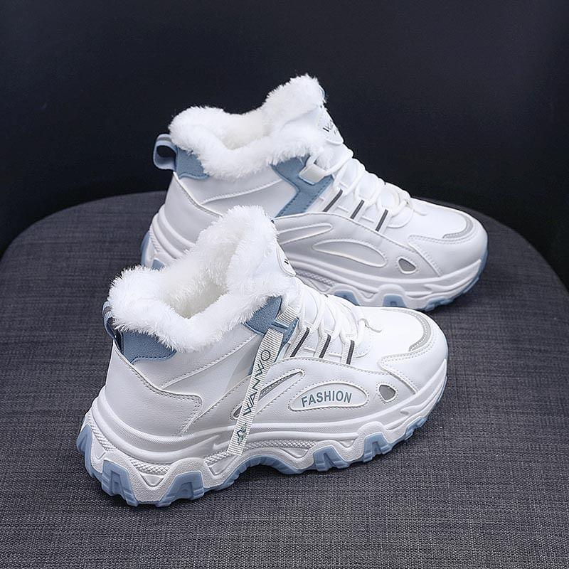 Platform Lace Up High Top Sneakers Product Image