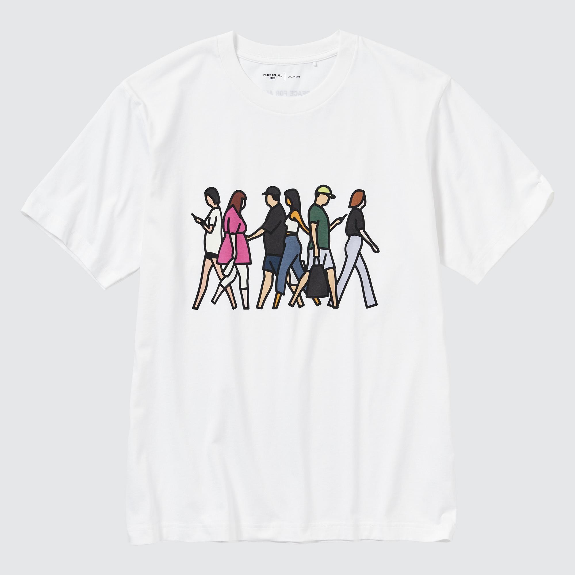 Peace For All (Short-Sleeve Graphic T-Shirt) (Julian Opie) White XS UNIQLO US Product Image