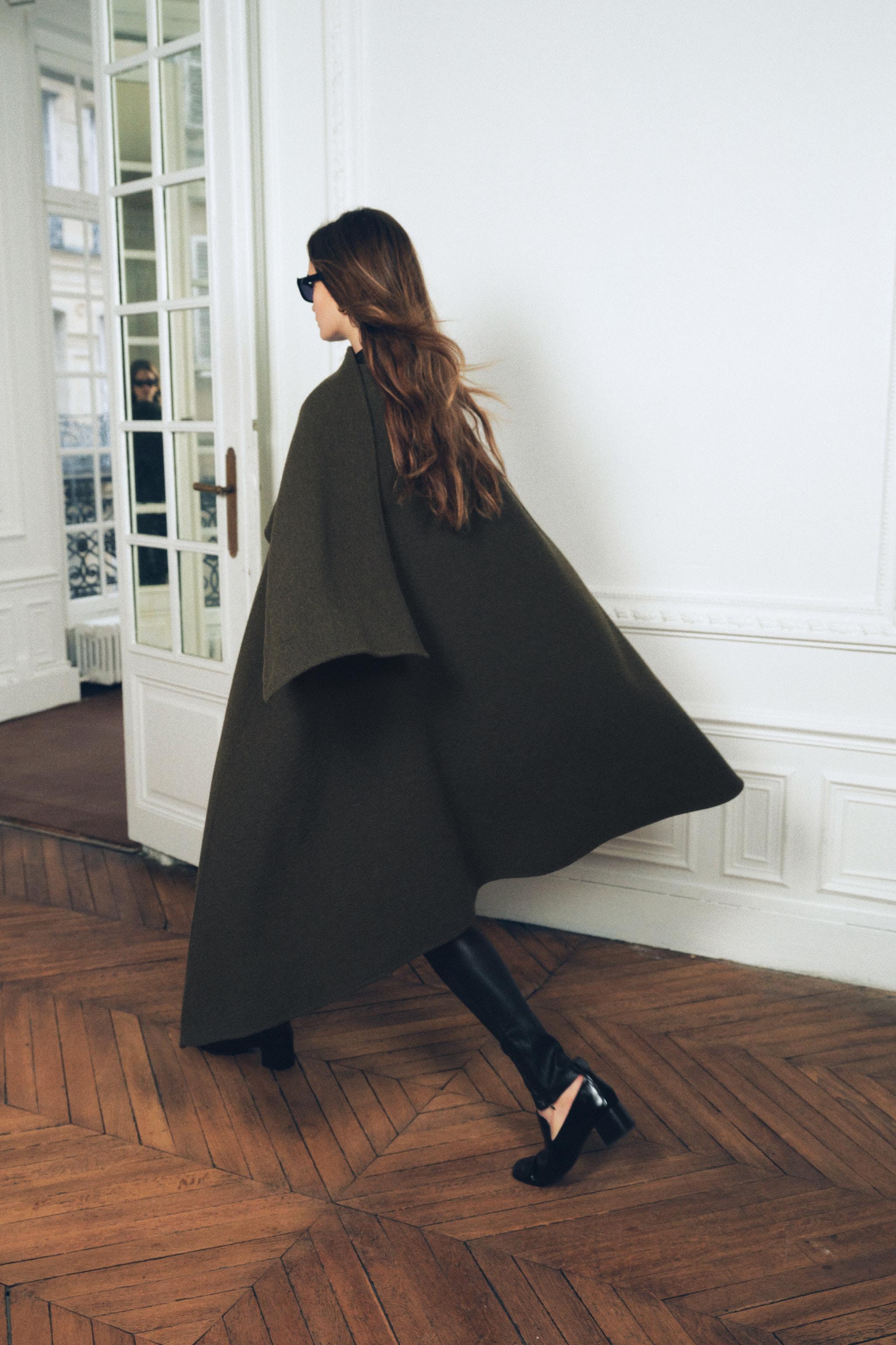 WOOL BLEND ASYMMETRIC CAPE ZW COLLECTION Product Image