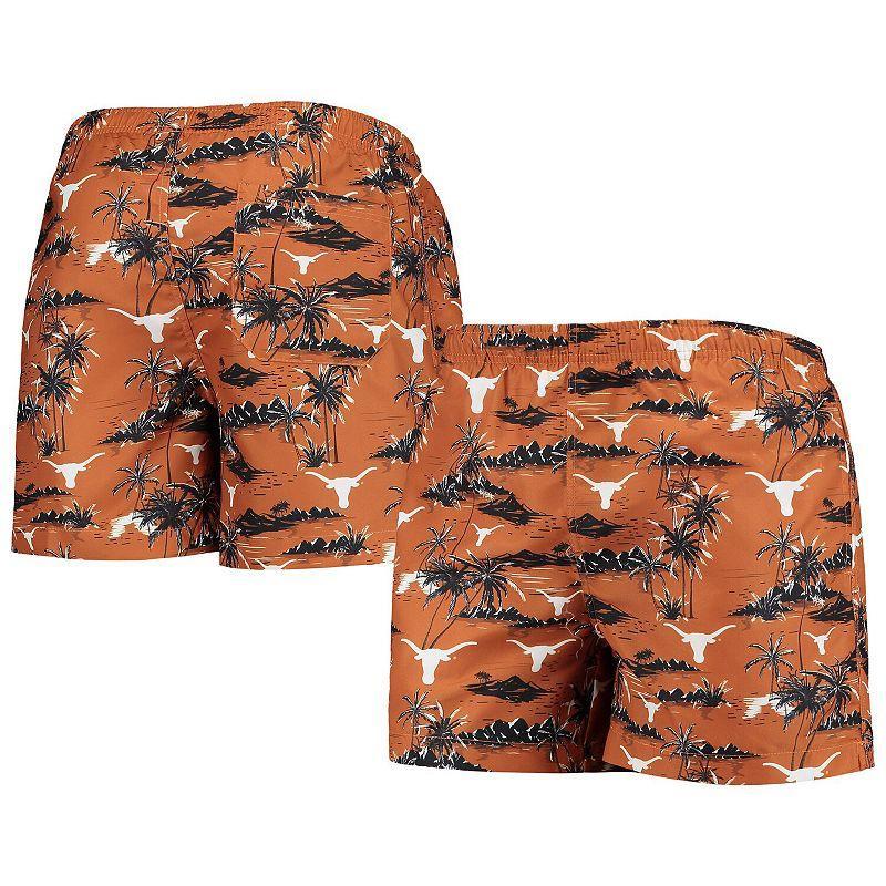 Mens FOCO Texas Orange Texas Longhorns Island Palm Swim Trunks Product Image