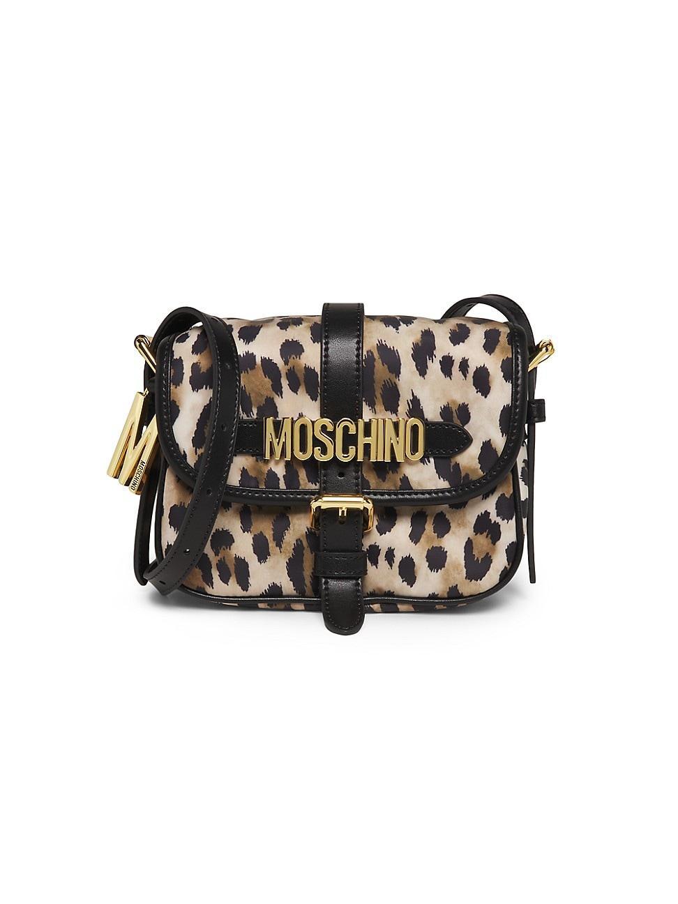 Womens Leopard Cotton-Nylon Crossbody Bag Product Image