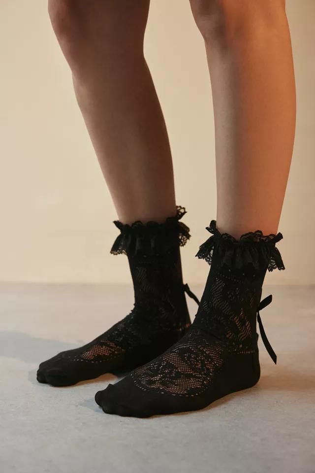 Ruffles & Bows Lace Sock Womens at Urban Outfitters Product Image