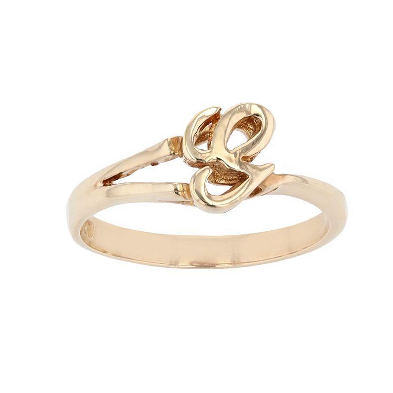 Traditions Jewelry Company 18k Gold Over Sterling Silver Initial Ring, Womens Product Image