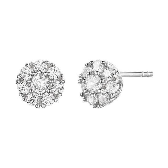 Sterling Silver 1/3 Carat T.W. Diamond Earrings, Womens Product Image