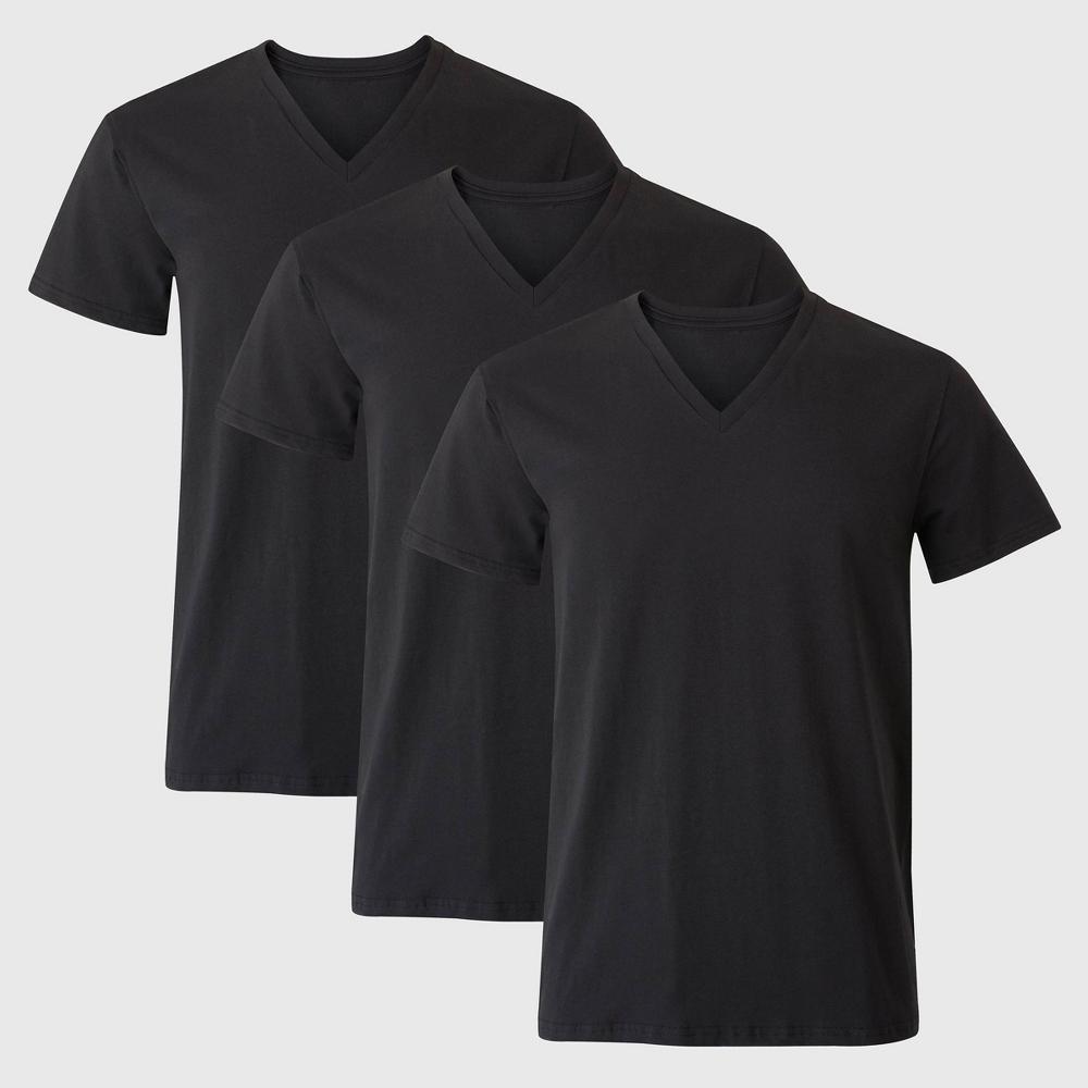 Hanes Premium Black Label Mens V-Neck Undershirt 3pk Product Image