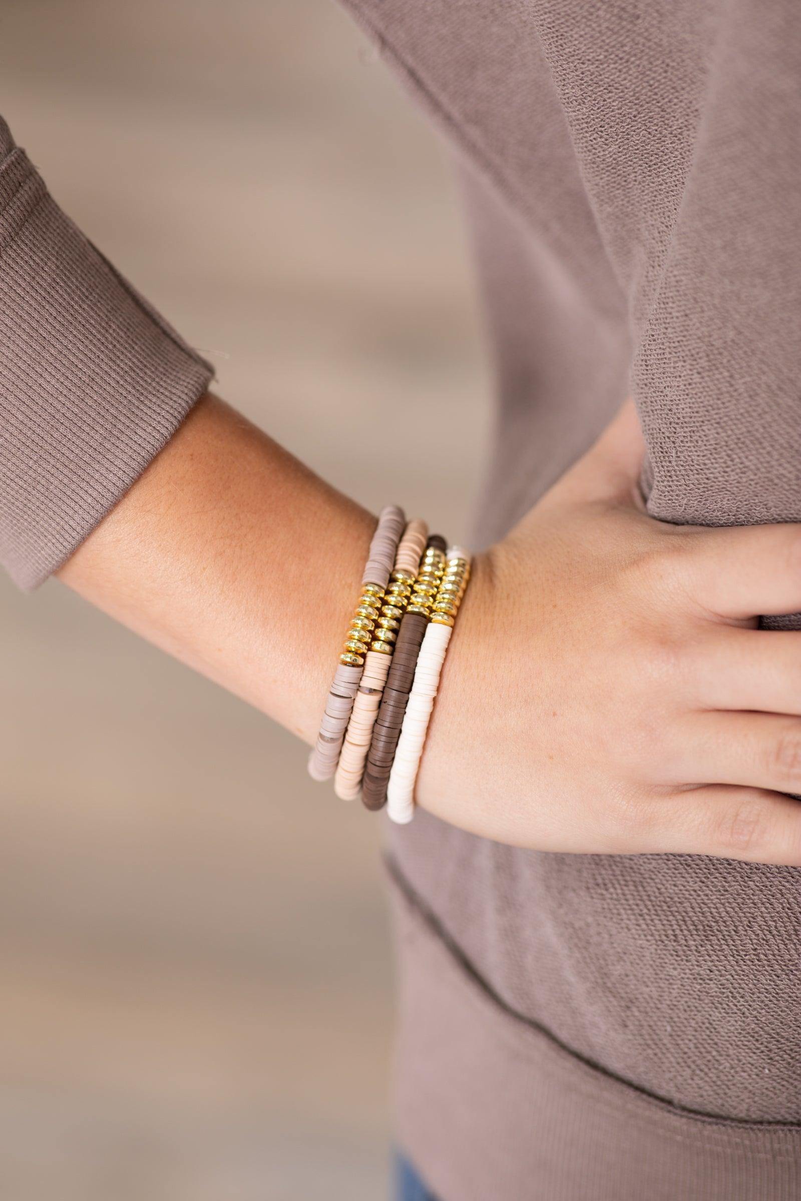 Brown and Gold Bracelet Set Product Image