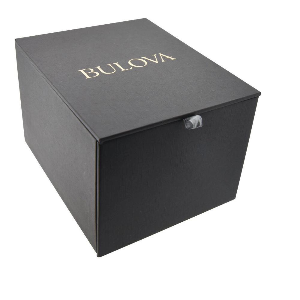 Men's Bulova Phantom Crystal Accent Rose-Tone Watch with Square Silver-Tone Dial (Model: 98B324) Product Image