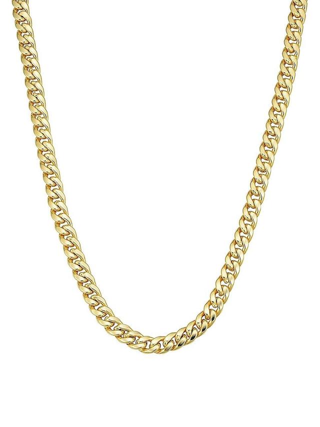 Womens 14K Yellow Solid Gold Estate Cuban Bold Necklace Product Image