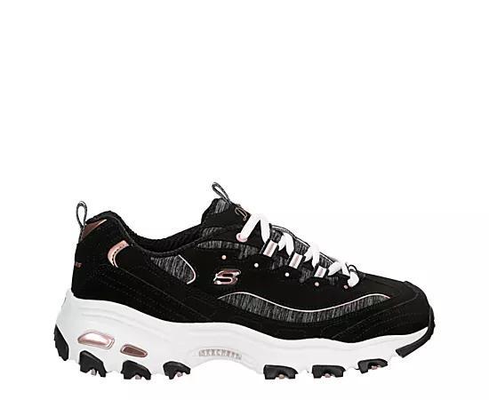 Skechers Womens DLites - Me Time Walking Sneakers from Finish Line - Black Product Image