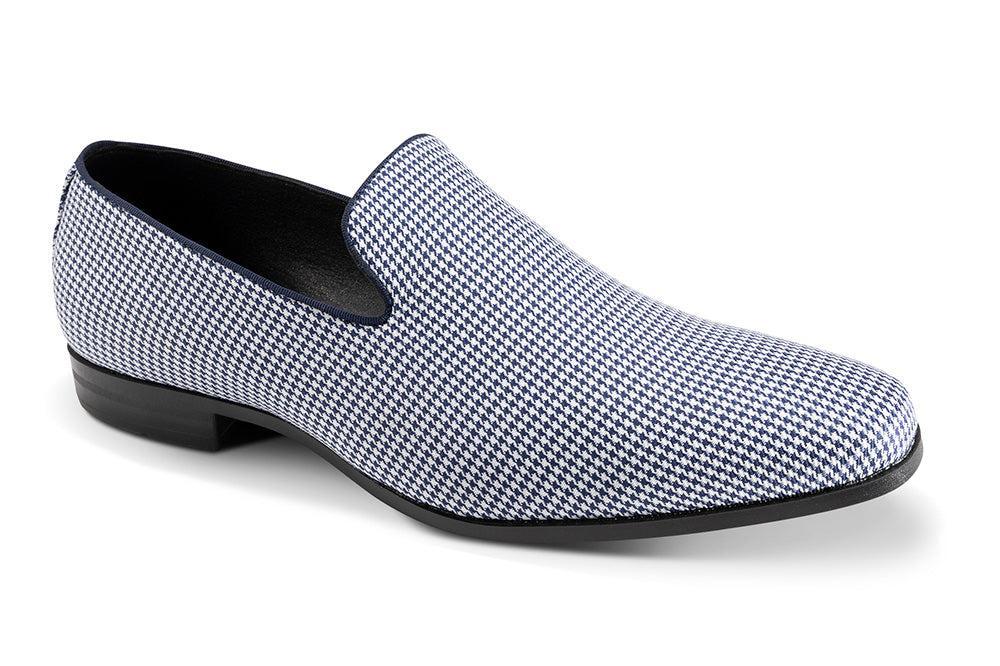 (Size 13) Navy Mini-Houndstooth Pattern Loafer Product Image