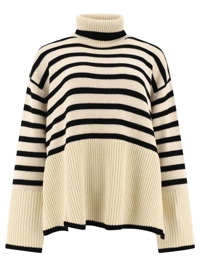 TOTÊME Signature Stripe Knitwear In White Product Image