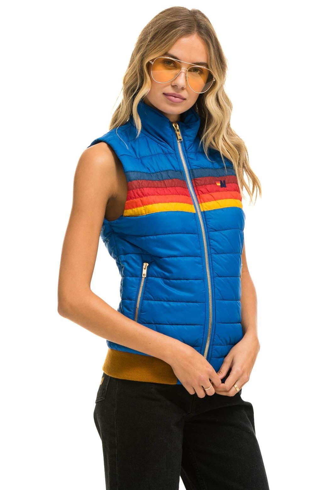 WOMEN'S 5 STRIPE VEST - SNORKEL BLUE Female Product Image