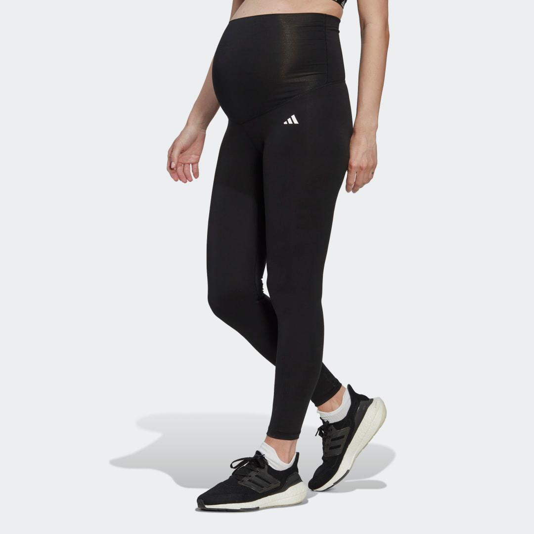 adidas Training Essentials 7/8 Leggings (Maternity) Black XL Womens Product Image