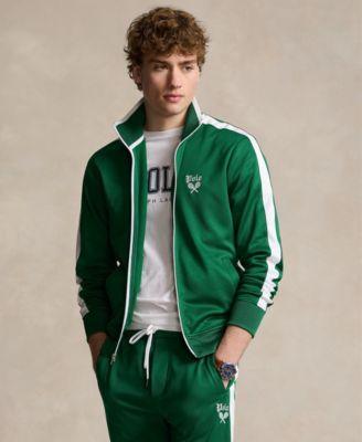 Polo Ralph Lauren Mens Embroidered Fleece Track Jacket - Tennis Green Product Image