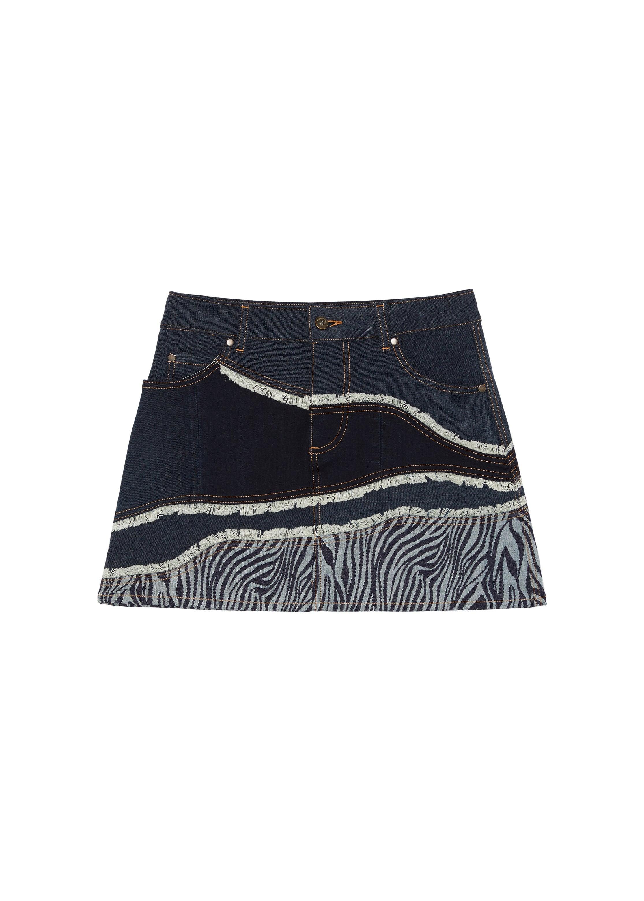 Rework Denim Skirt Female Product Image