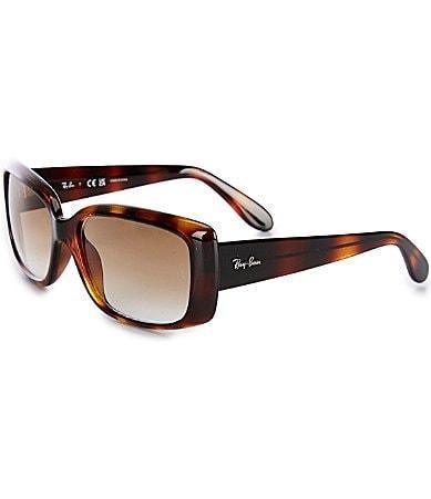 Ray-Ban Womens RB4389 58mm Dark Havana Rectangle Sunglasses Product Image