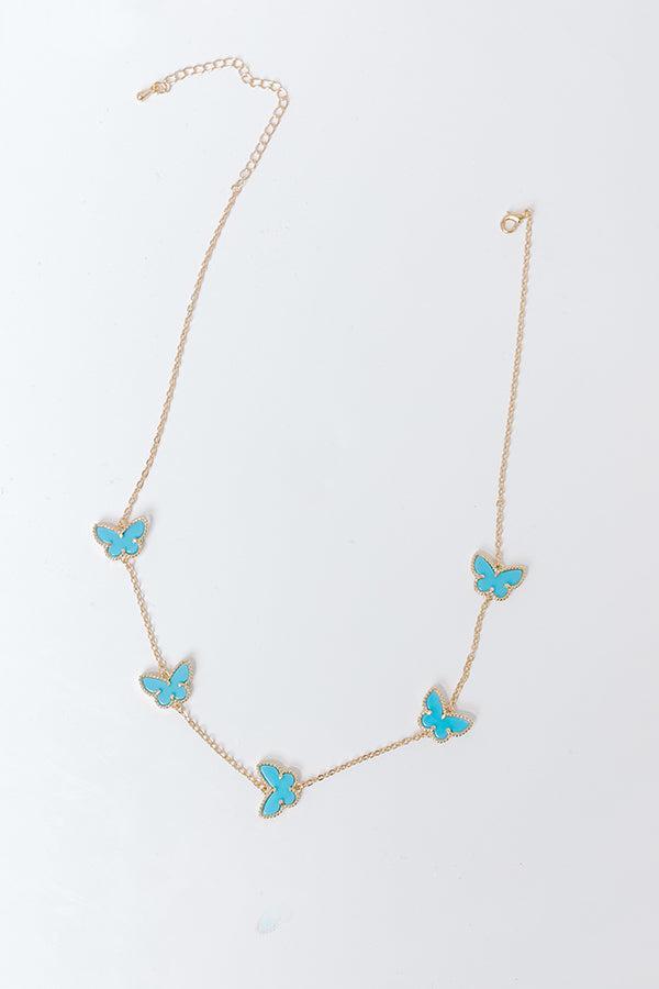 Butterfly Garden Necklace in Turquoise Product Image