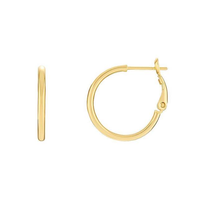 PRIMROSE 24k Gold Plated Hoop Earrings, Womens Yellow Product Image