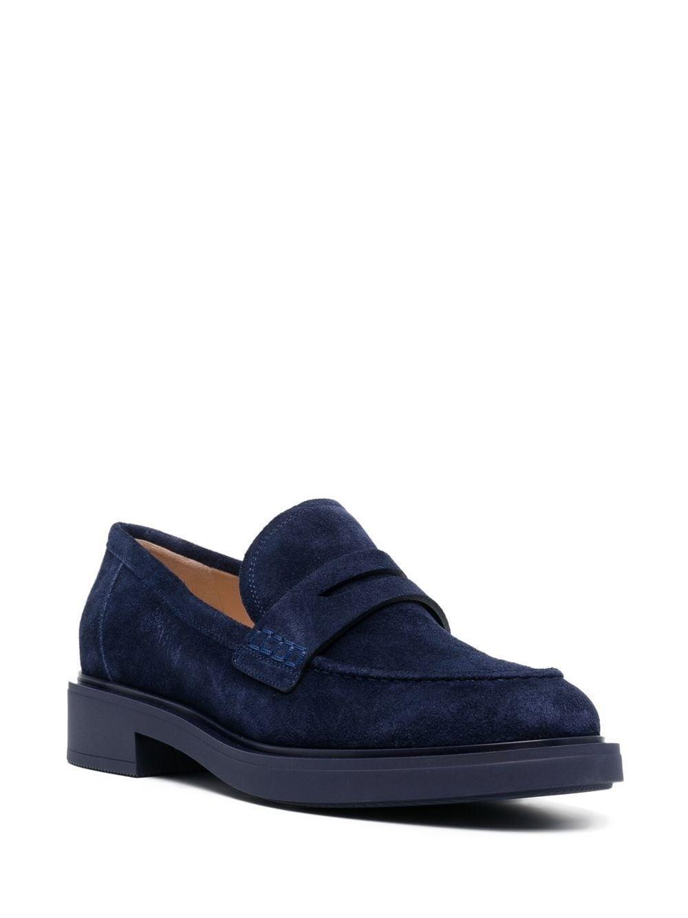 round-toe suede loafers Product Image