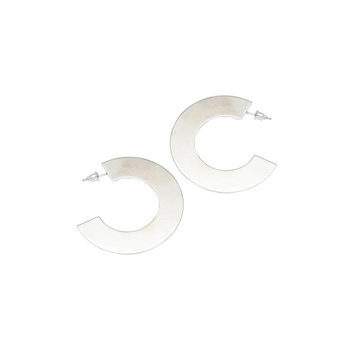 Sohi Womens Silver Contemporary Drop Earrings Product Image