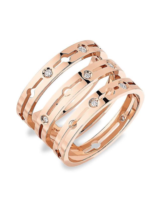 Womens Pulse Diamond & 18K Rose Gold Ring Product Image