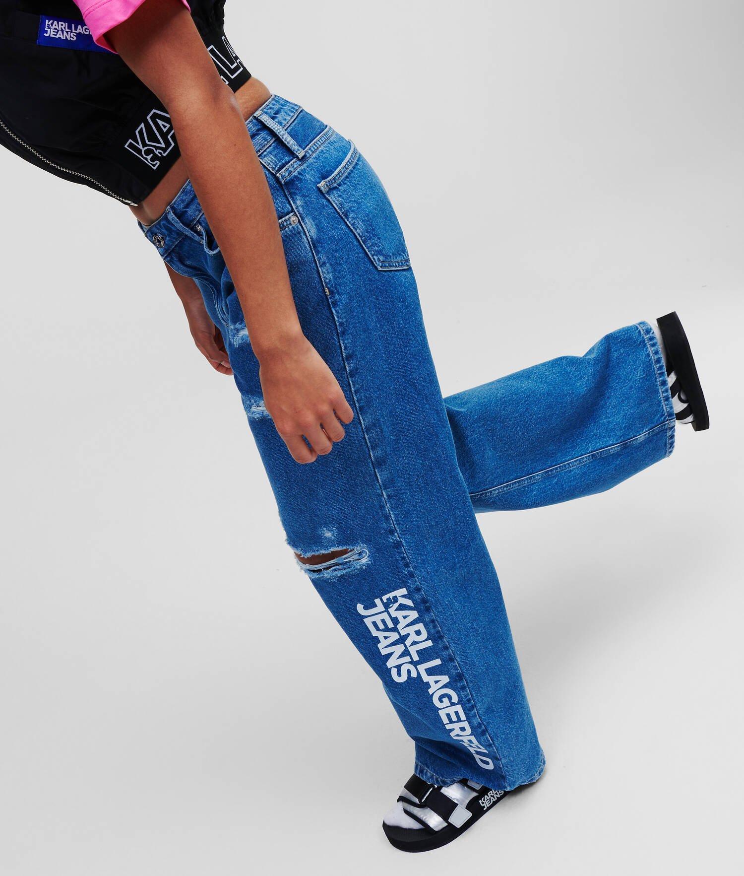 KLJ DISTRESSED RELAXED JEANS Product Image