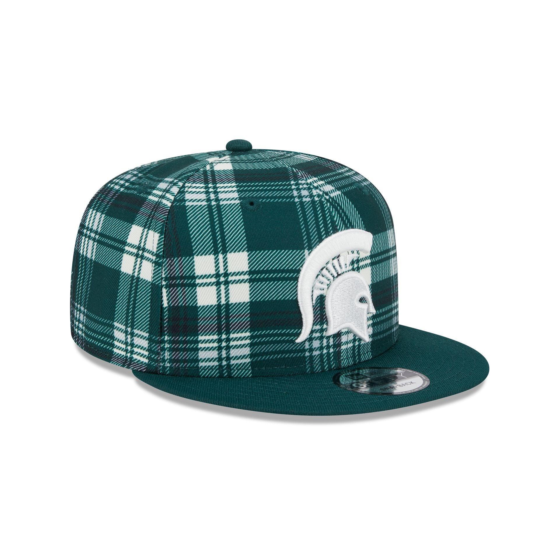 Michigan State Spartans Plaid 9FIFTY Snapback Hat Male Product Image