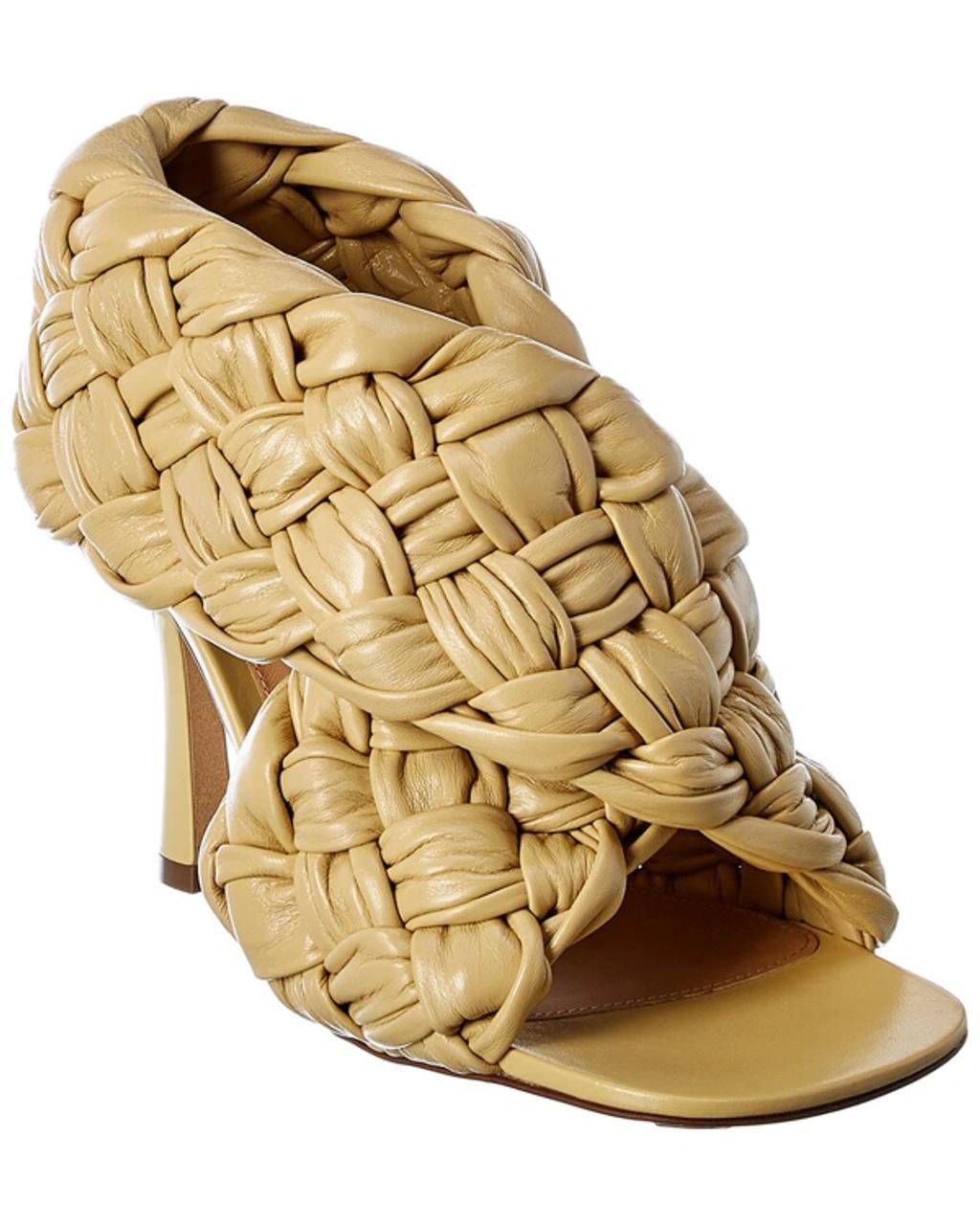 Intrecciato Slingback Sandal In Beige Product Image