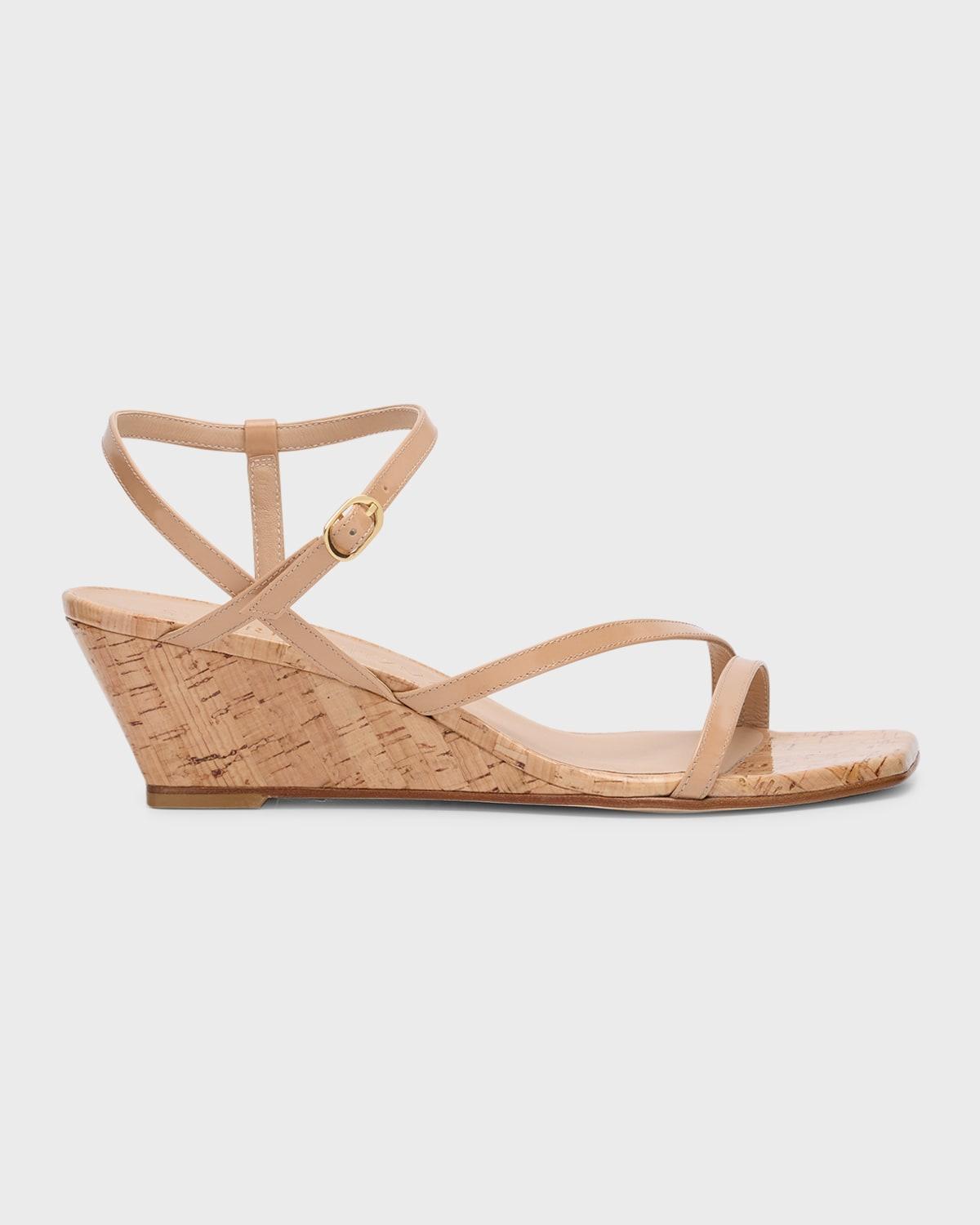 Oasis Patent Ankle-Strap Wedge Sandals Product Image